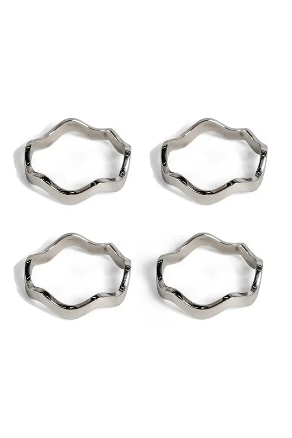 Sagaform Obročki za servete Sagaform Anna 5 x 5 cm 4-pack