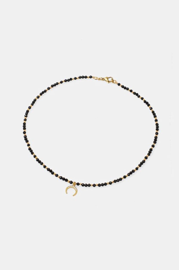 Answear Lab Ogrlica v obliki lune z turmalinom, ročno izdelana Answear Lab