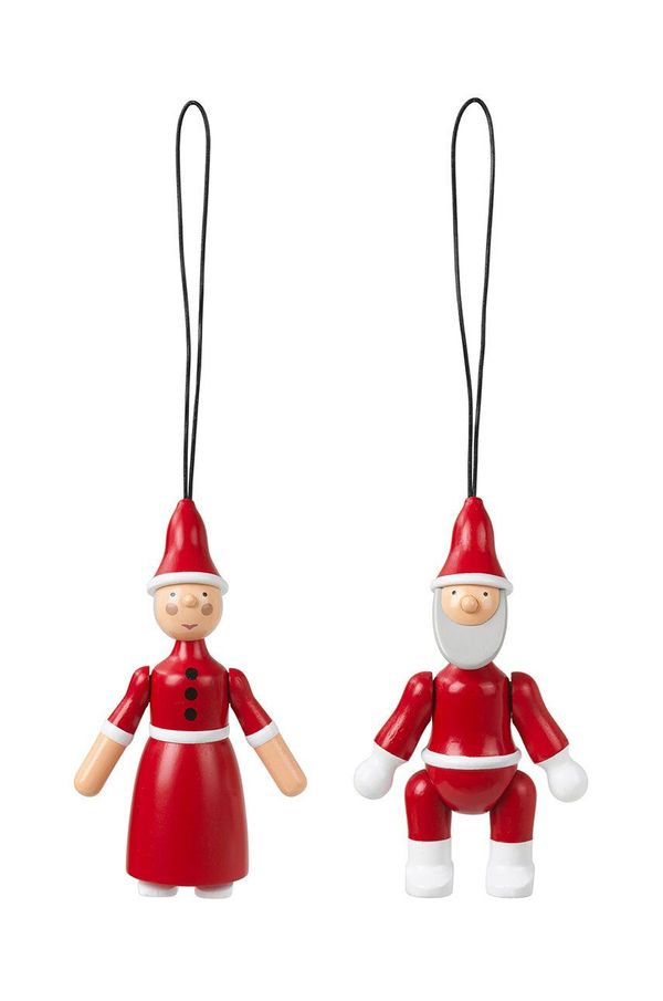 Kay Bojesen Okraski za božično drevo Kay Bojesen Santa Claus and Santa Clara 2-pack