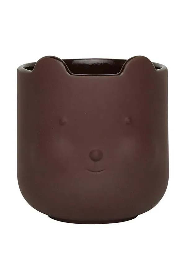 OYOY Okrasni lonec OYOY Bear rjava barva