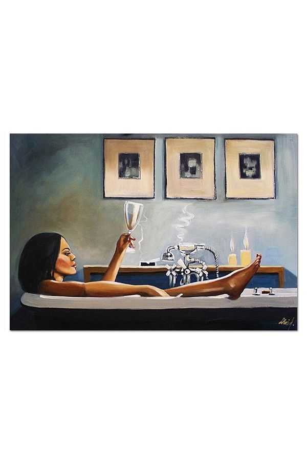 Inne Oljna slika Jack Vettriano – Woman in Bathtub