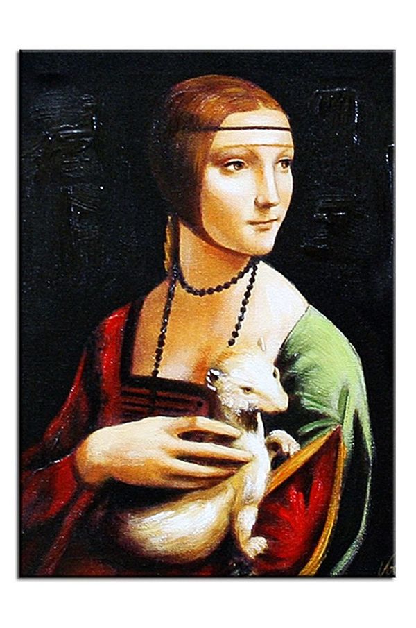 Inne Oljna slika Leonardo Da Vinci - Lady with an Ermine