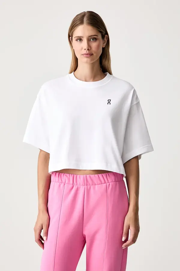On On crop top ženski bombažen Club Boxy