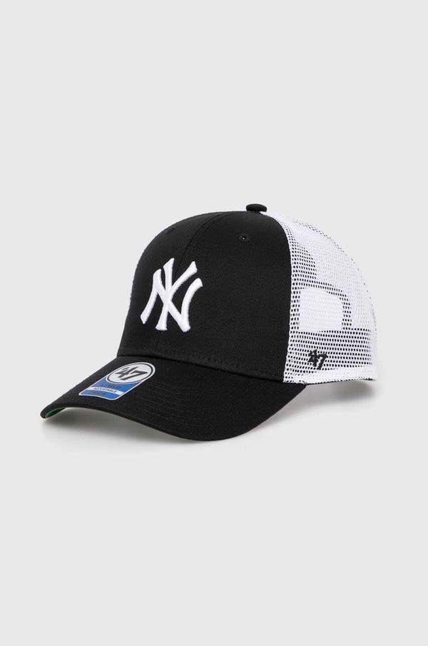 47 brand Otroška baseball kapa 47 brand MLB New York Yankees Branson črna barva, BBRANS17CTP