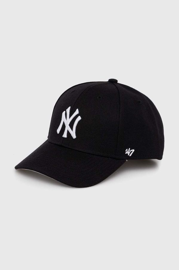 47brand Otroška baseball kapa 47brand MLB New York Yankees črna barva, BMVP17WBV