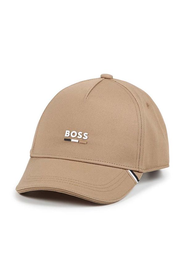 Boss Otroška baseball kapa BOSS bež barva, J51614