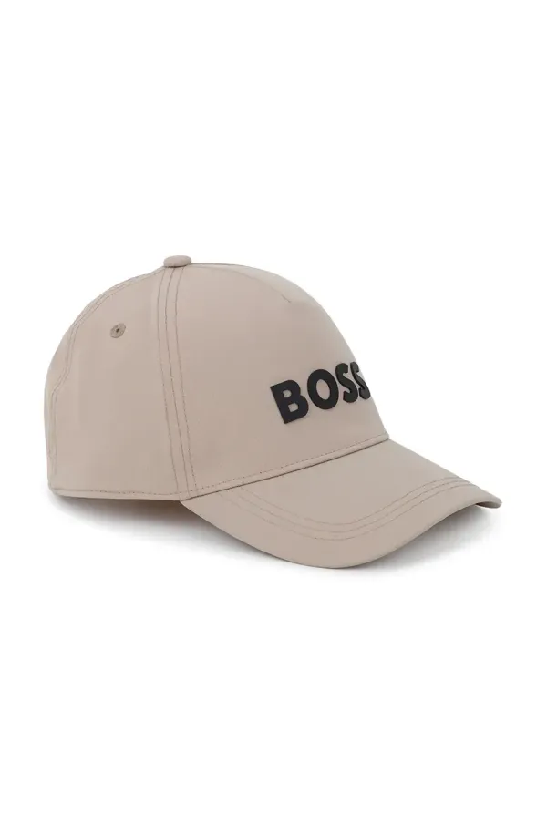 BOSS Otroška baseball kapa BOSS bež barva, J52268