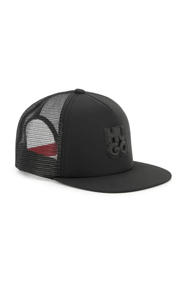 HUGO Otroška baseball kapa HUGO črna barva, G00308