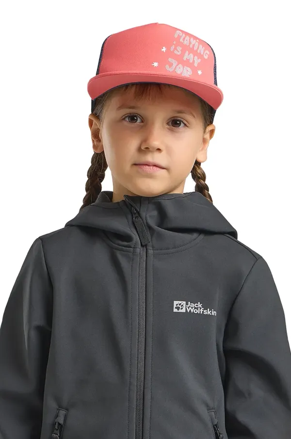 Jack Wolfskin Otroška baseball kapa Jack Wolfskin RIB CAP K roza barva, 1907643