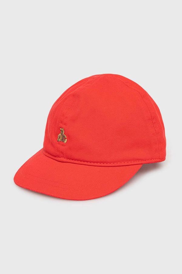 Gap Otroška bombažna bejzbolska kapa GAP rdeča barva