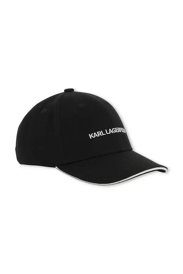 Karl Lagerfeld Otroška bombažna bejzbolska kapa Karl Lagerfeld