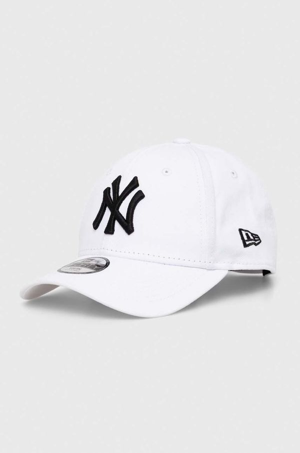 New Era Otroška bombažna bejzbolska kapa New Era NEW YORK YANKEES bela barva