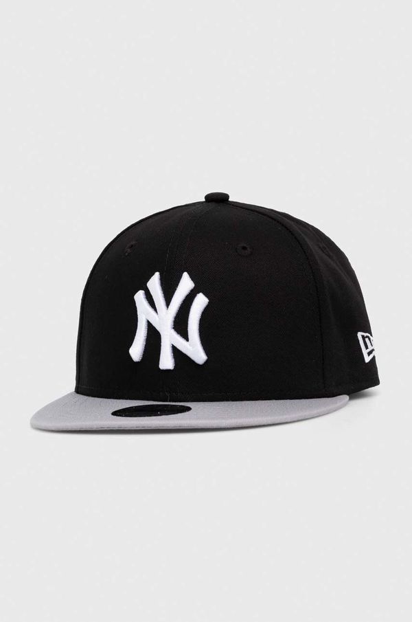 New Era Otroška bombažna bejzbolska kapa New Era NEW YORK YANKEES črna barva