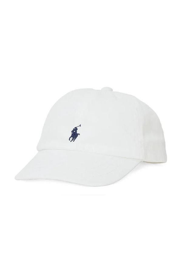 Polo Ralph Lauren Otroška bombažna bejzbolska kapa Polo Ralph Lauren bela barva, 320552489001