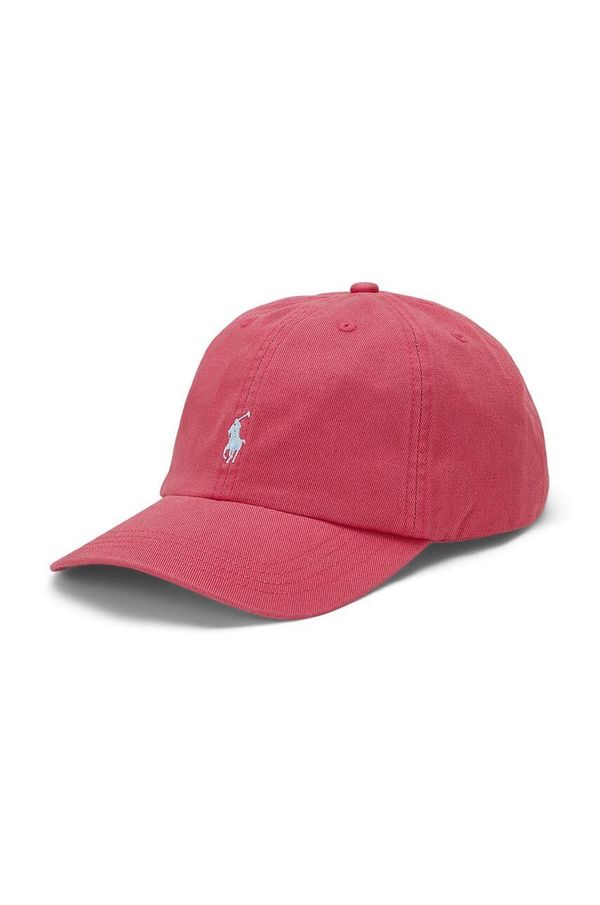 Polo Ralph Lauren Otroška bombažna bejzbolska kapa Polo Ralph Lauren rdeča barva