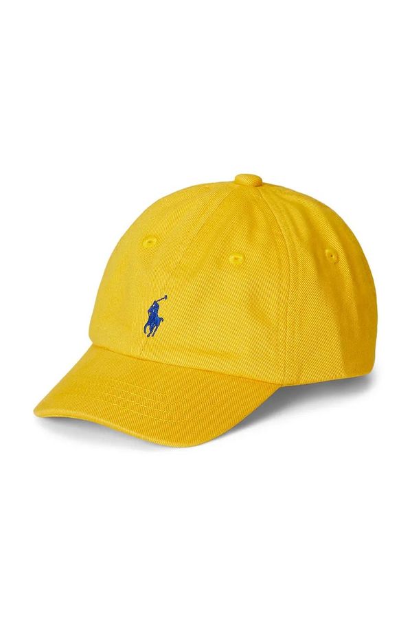 Polo Ralph Lauren Otroška bombažna bejzbolska kapa Polo Ralph Lauren rumena barva, 320785653060