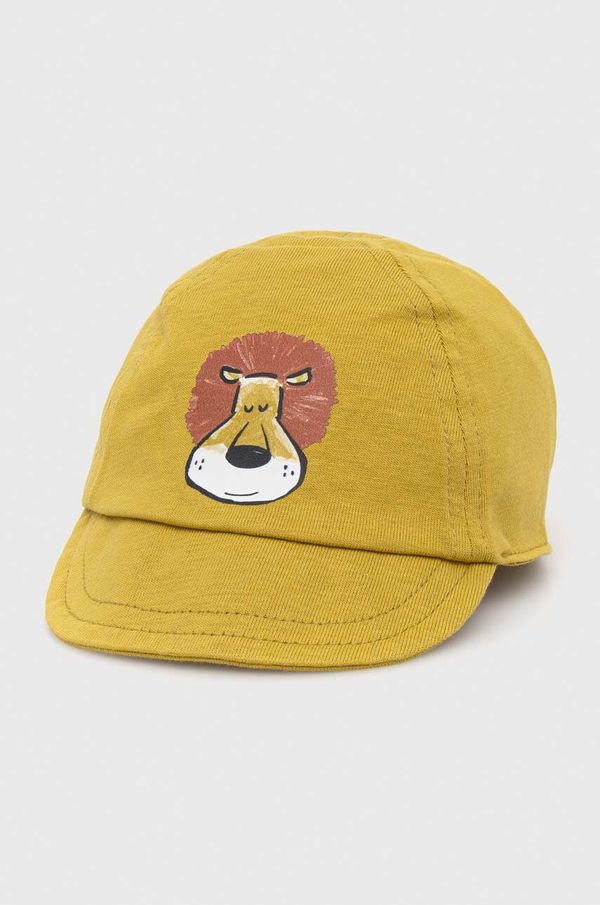 United Colors of Benetton Otroška bombažna bejzbolska kapa United Colors of Benetton zelena barva