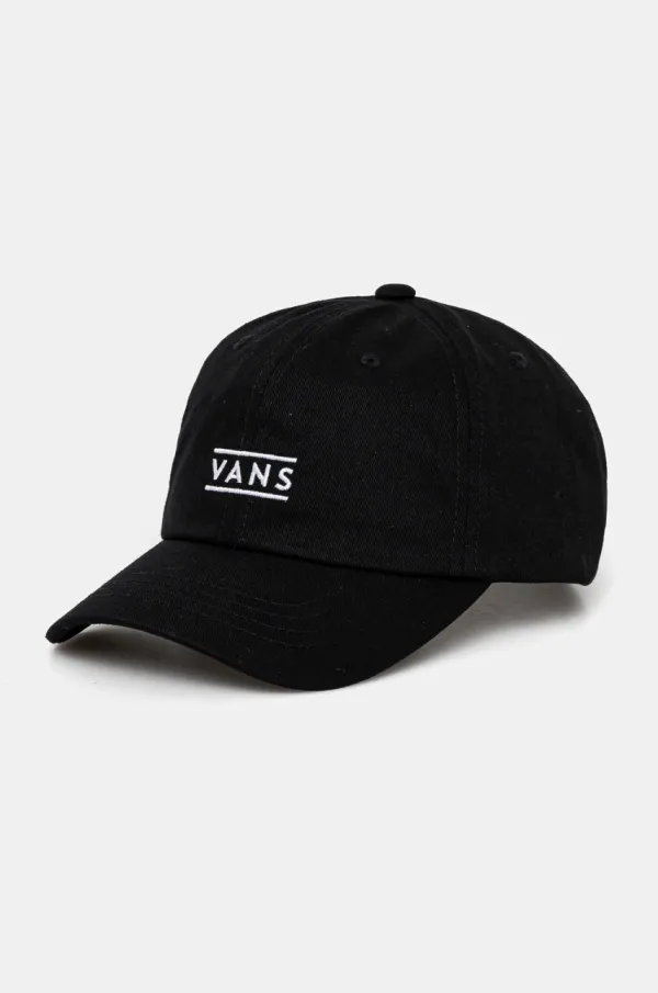 Vans Otroška bombažna bejzbolska kapa Vans HALF BOX CURVED BILL JOCKEY črna barva, VN000J4TBLK1