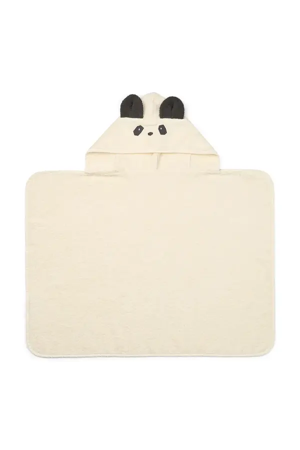 Liewood Otroška bombažna brisača Liewood Vilas Panda Baby Hooded Towel
