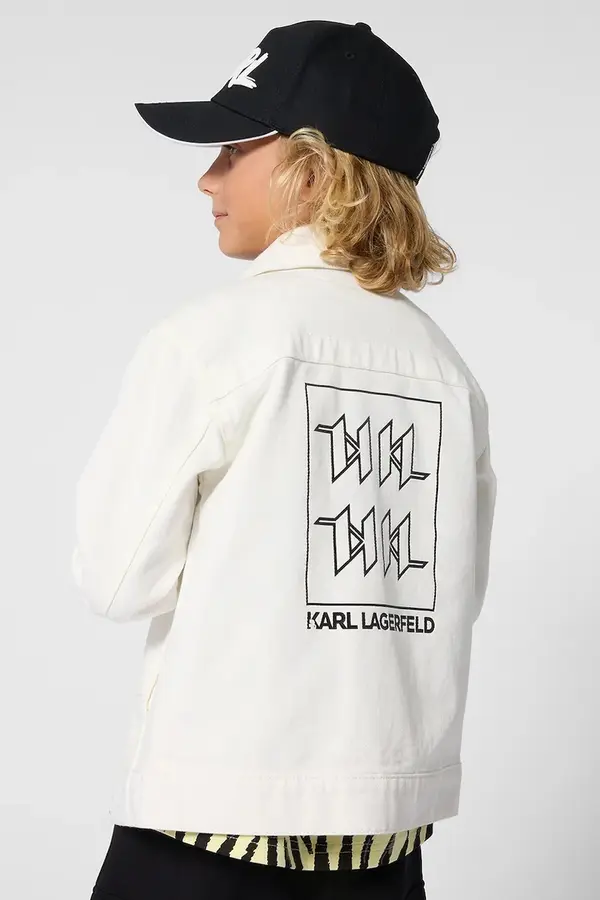 Karl Lagerfeld Otroška bombažna jakna Karl Lagerfeld