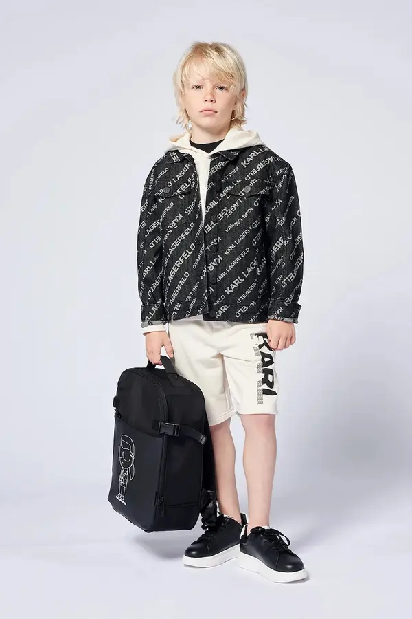 Karl Lagerfeld Otroška bombažna jakna Karl Lagerfeld