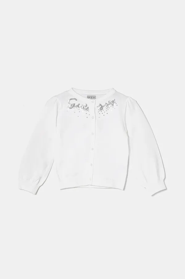 Guess Otroška bombažna jopica Guess bež barva, K5RR03 Z3820