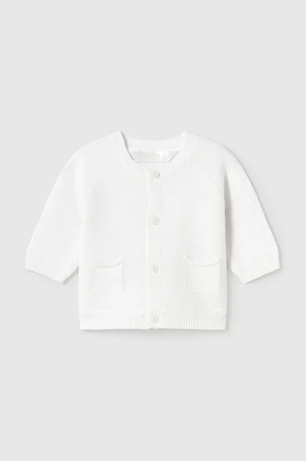 Mayoral Newborn Otroška bombažna jopica Mayoral Newborn bela barva, 1393