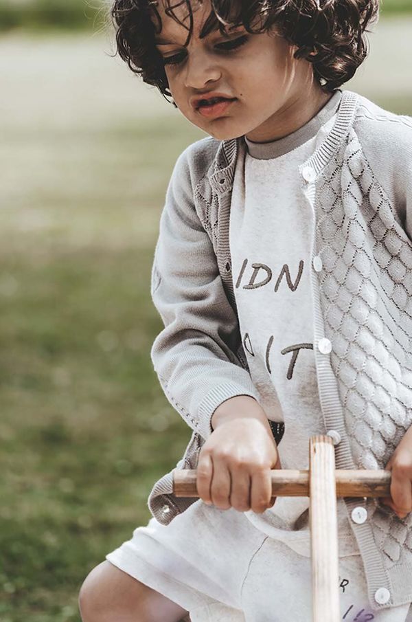 That's mine Otroška bombažna jopica That's mine Paco siva barva