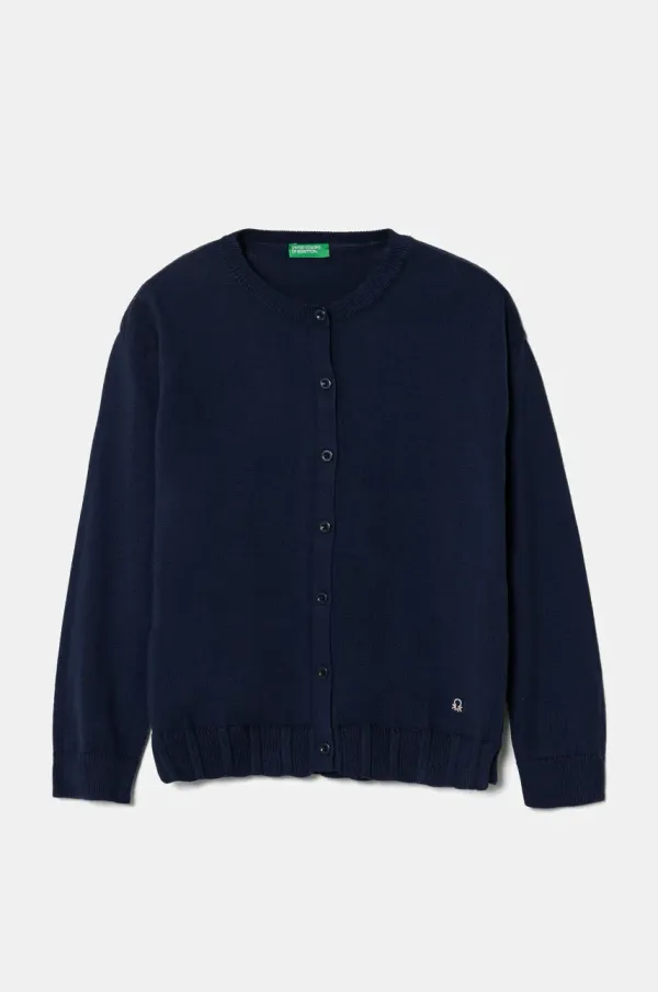 United Colors of Benetton Otroška bombažna jopica United Colors of Benetton mornarsko modra barva, 1098C500R