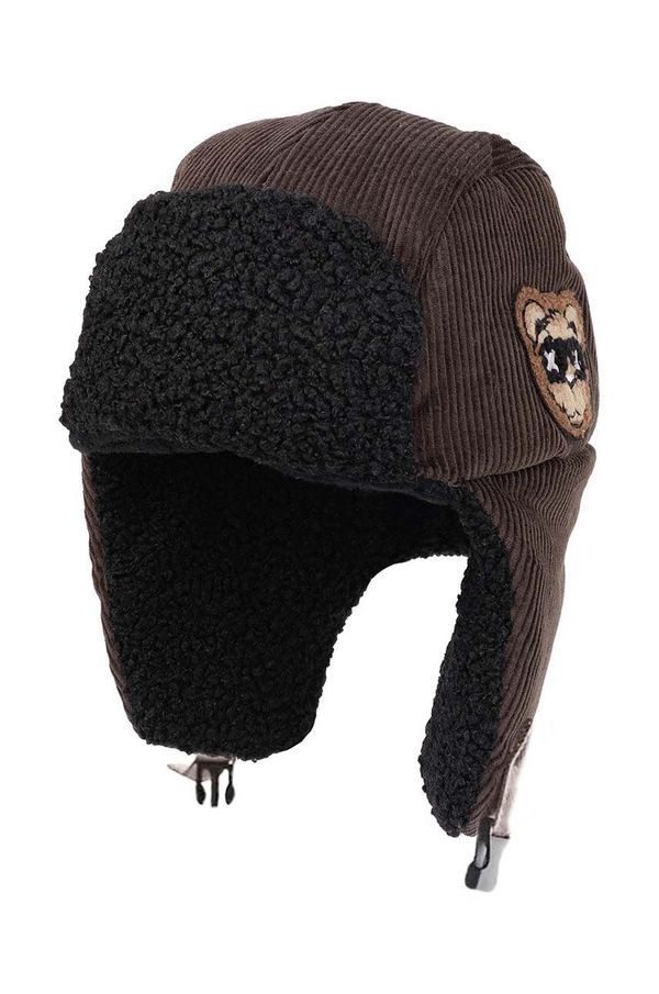 Jamiks Otroška bombažna kapa Jamiks EWELINE rjava barva, JZH313