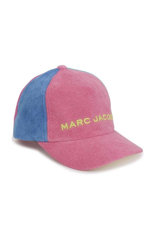Marc Jacobs Otroška bombažna kapa Marc Jacobs roza barva
