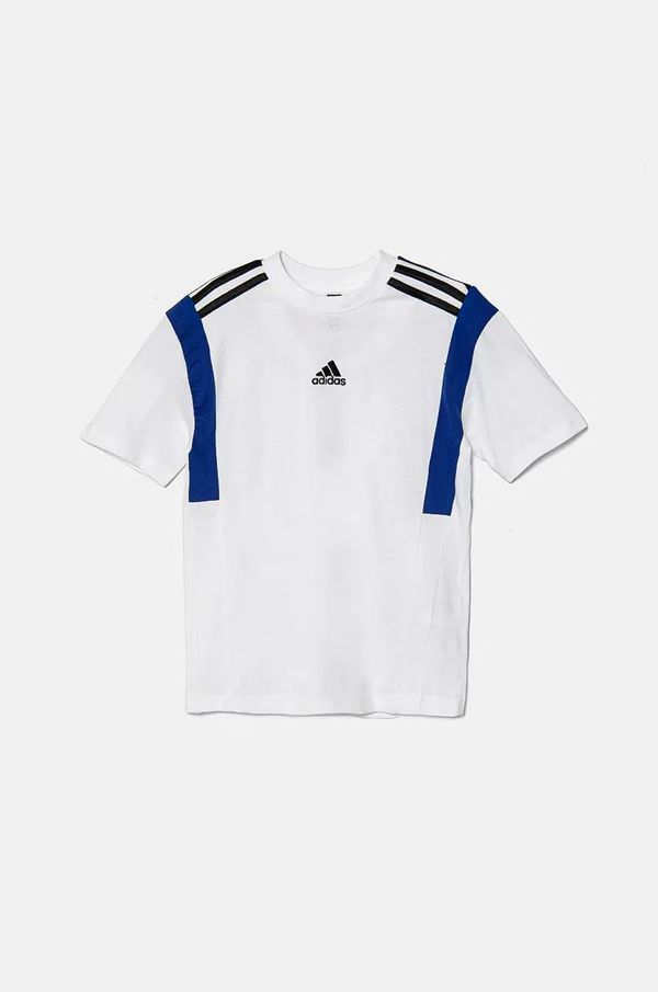 adidas Otroška bombažna kratka majica adidas B T CB bela barva, JE0316