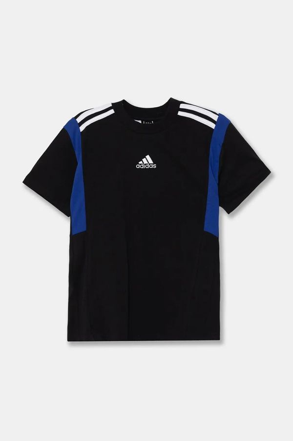 adidas Otroška bombažna kratka majica adidas B T CB črna barva, JE0324