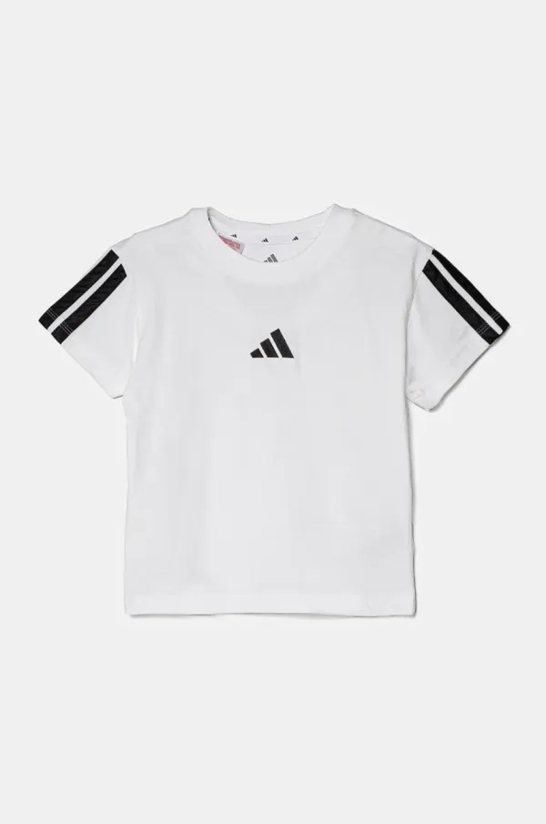 adidas Otroška bombažna kratka majica adidas bela barva, JJ0945
