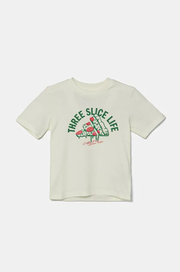 adidas Otroška bombažna kratka majica adidas bež barva, JI6678