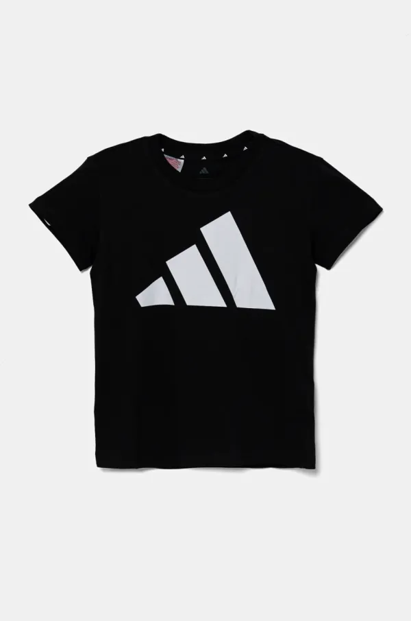 adidas Otroška bombažna kratka majica adidas črna barva, JC9624