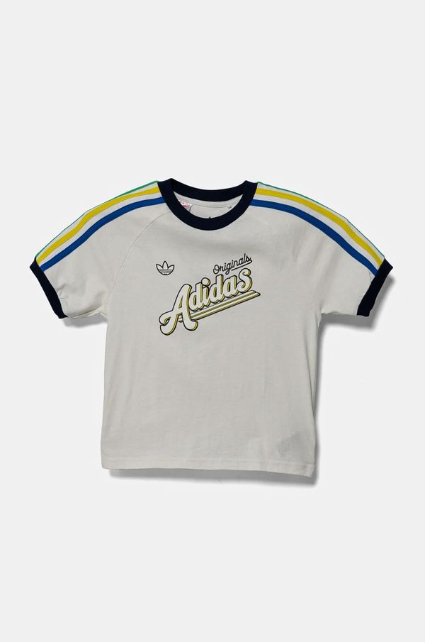 adidas Originals Otroška bombažna kratka majica adidas Originals bela barva, JC8403