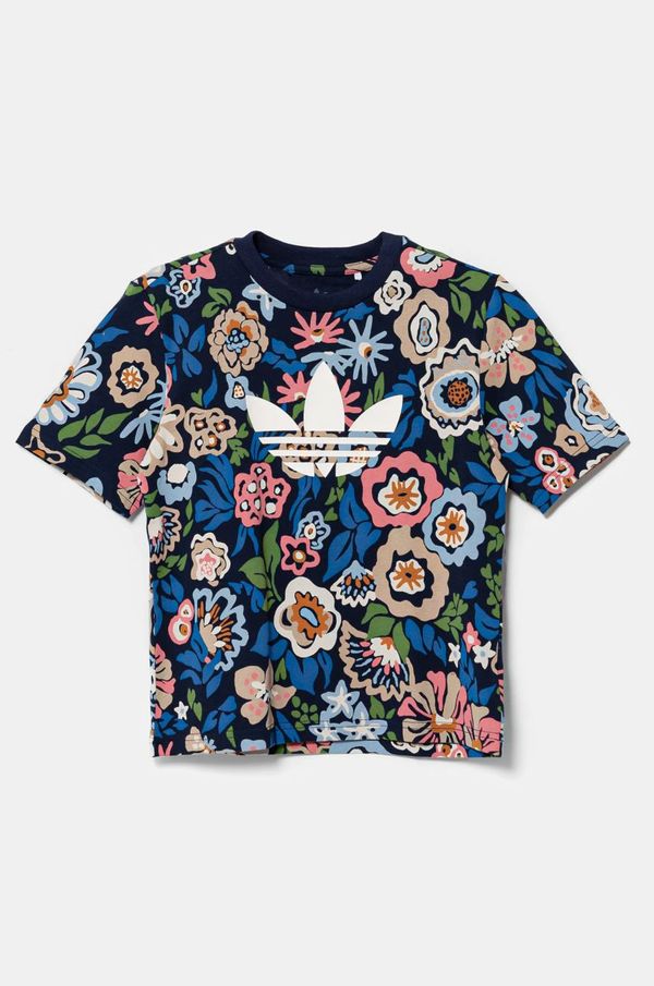 adidas Originals Otroška bombažna kratka majica adidas Originals mornarsko modra barva, JD0527