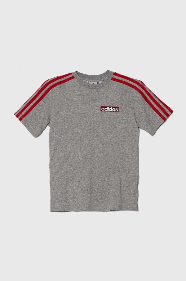 adidas Originals Otroška bombažna kratka majica adidas Originals siva barva