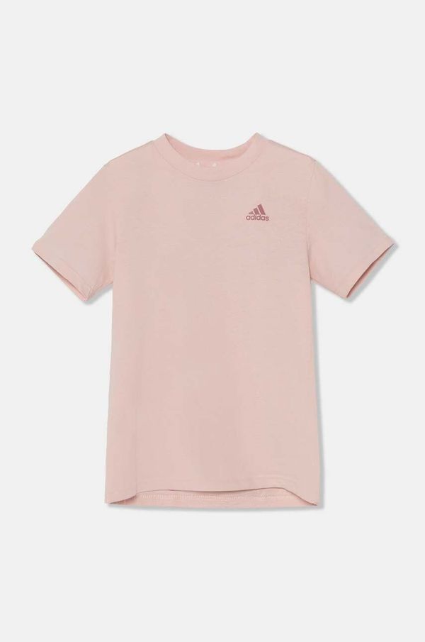 adidas Otroška bombažna kratka majica adidas U SL TEE roza barva, JF8747