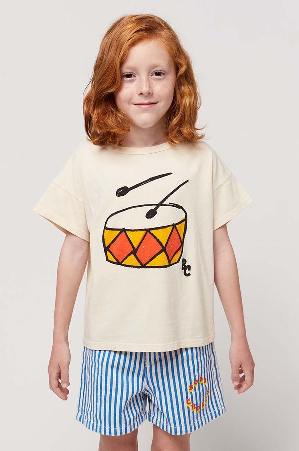 Bobo Choses Otroška bombažna kratka majica Bobo Choses oranžna barva