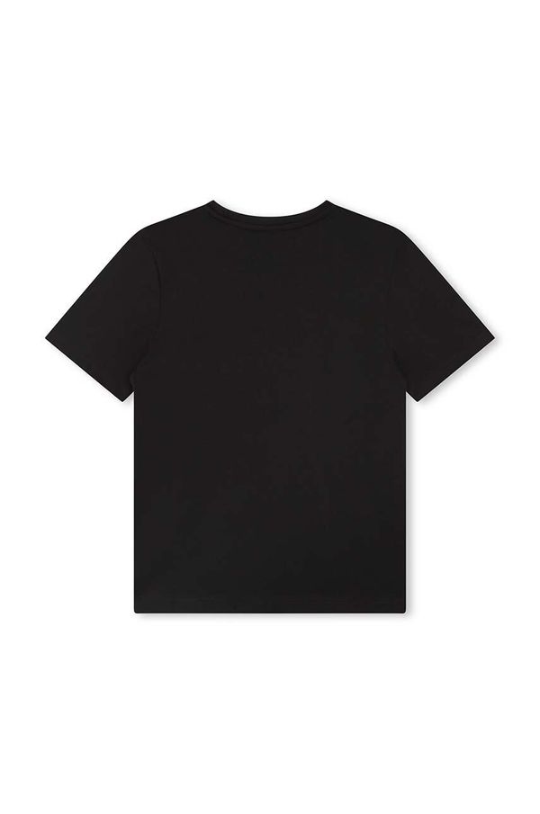 Boss Otroška bombažna kratka majica BOSS črna barva