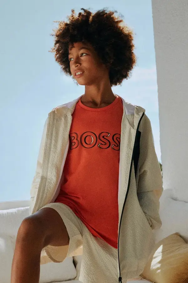 BOSS Otroška bombažna kratka majica BOSS
