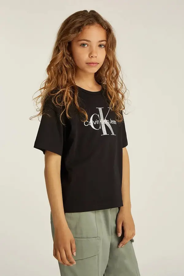 Calvin Klein Jeans Otroška bombažna kratka majica Calvin Klein Jeans