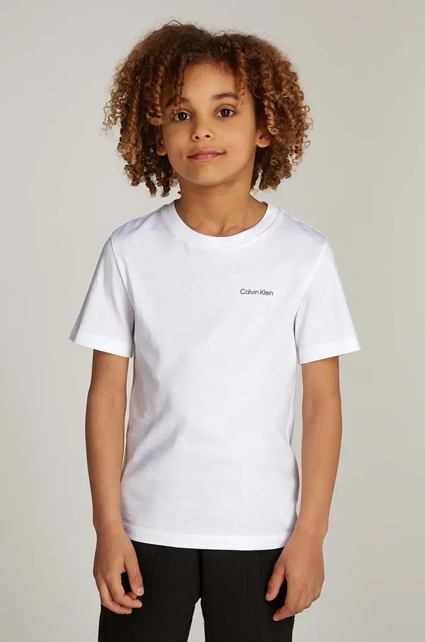 Calvin Klein Jeans Otroška bombažna kratka majica Calvin Klein Jeans