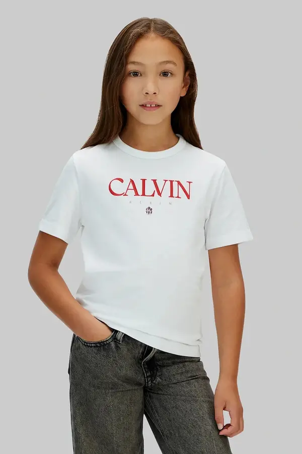Calvin Klein Jeans Otroška bombažna kratka majica Calvin Klein Jeans