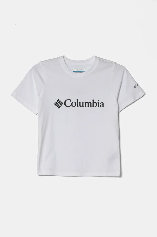 Columbia Otroška bombažna kratka majica Columbia mornarsko modra barva, 1989781
