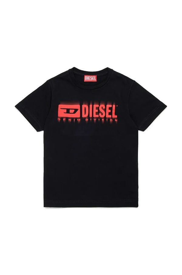 Diesel Otroška bombažna kratka majica Diesel TDIEGORL6 T-SHIRT črna barva, J02033