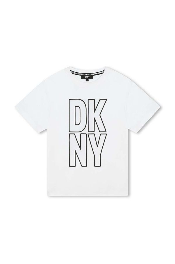 DKNY Otroška bombažna kratka majica Dkny bela barva