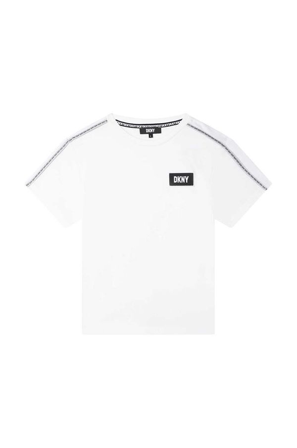 DKNY Otroška bombažna kratka majica Dkny bela barva